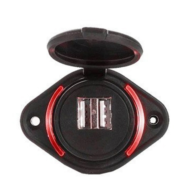 Outdoor Power Double Adapter - Toma corriente impermeable para vehículos, cargadores