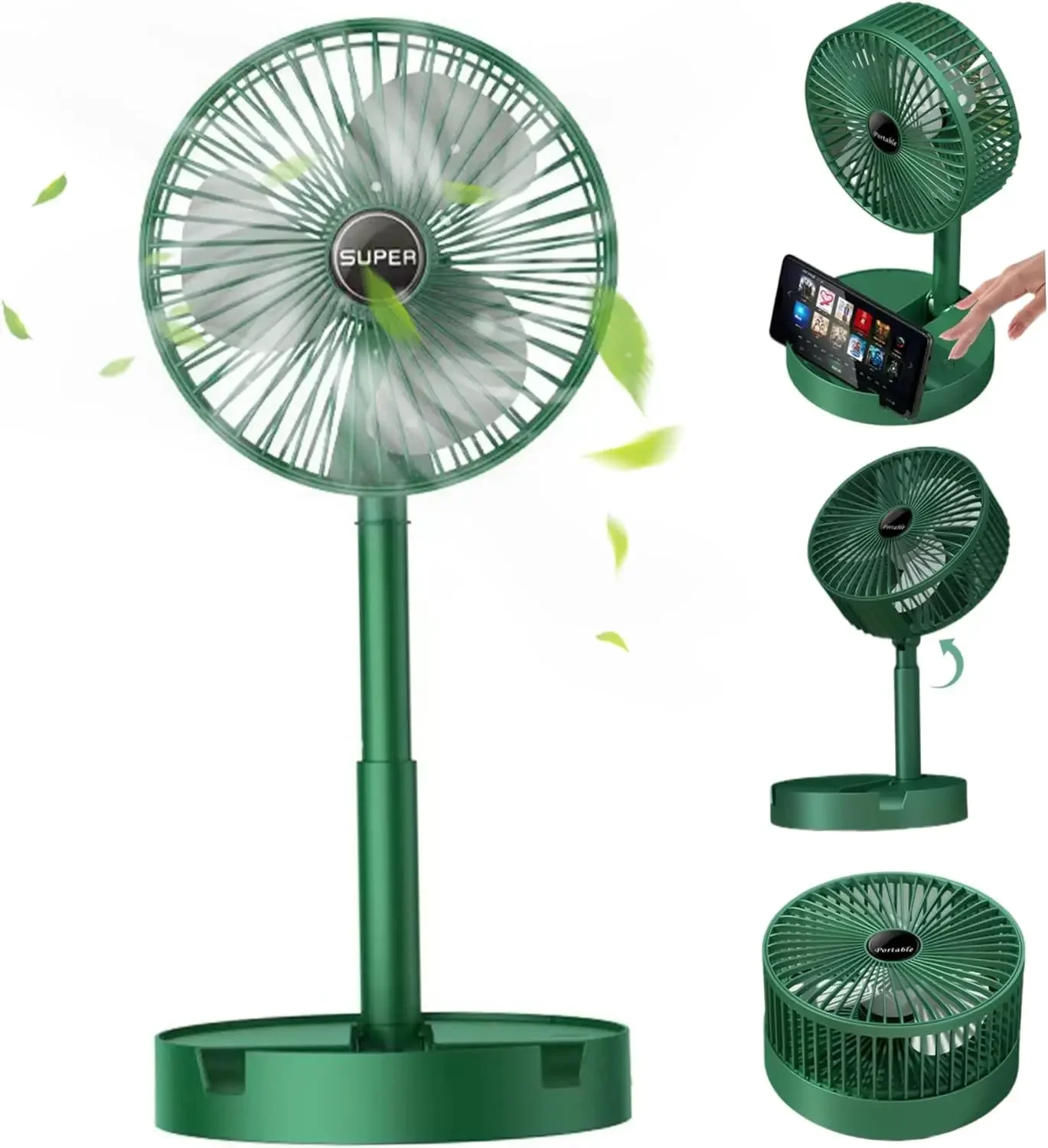 Outdoor Power Pedestal - Ventilador Eléctrico USB Plegable, Ventilador de