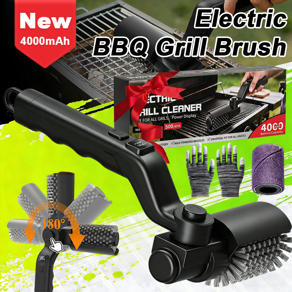 Outdoor Power Brush - Cepillo Eléctrico para Limpiar Parrillas, Cepillo