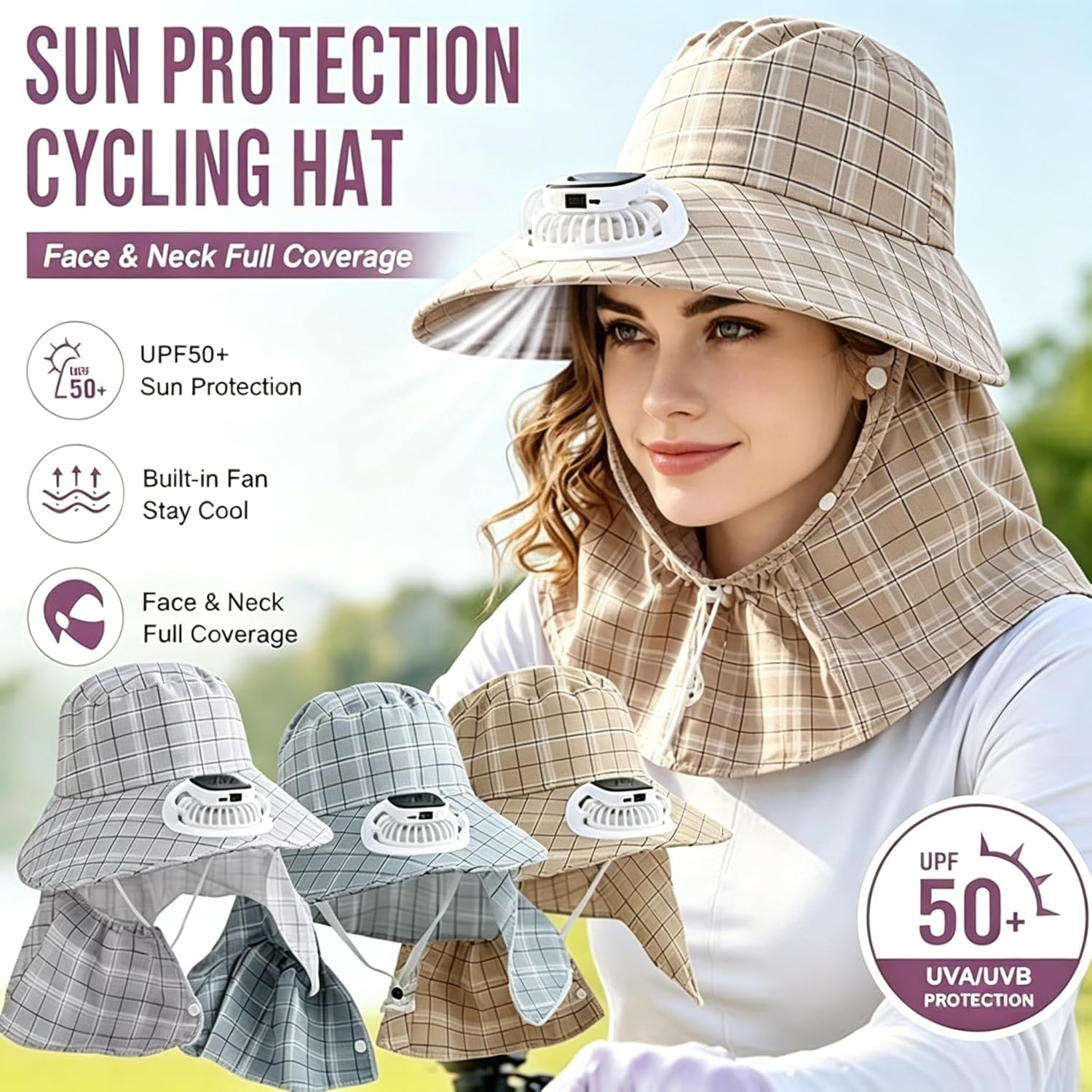 1PC Sombrero con Ventilador de - Outdoor Power Fan reseña y precio