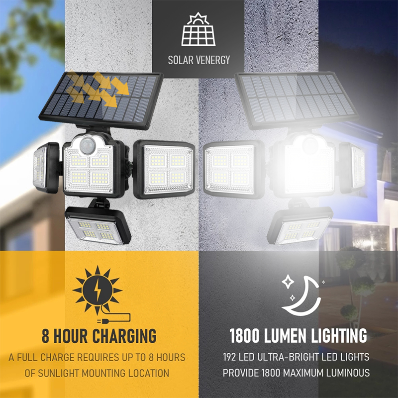 Luces de movimiento solares de - Outdoor Power Brush reseña y precio