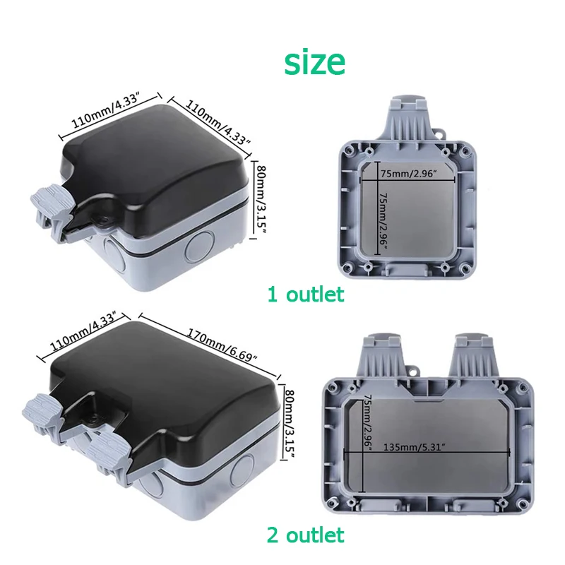 Enchufes impermeables de pared - Outdoor Power Inlet Box reseña y precio