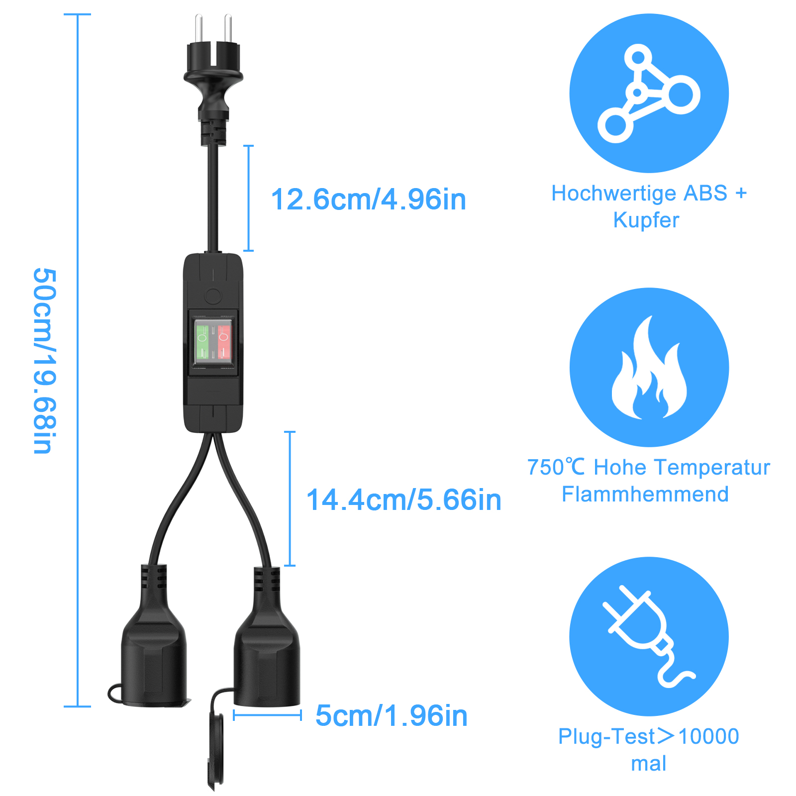 Cable de extensión de doble en - Outdoor Power Inlet Box reseña y precio
