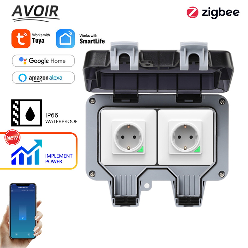 Avoir Tuya Zigbee enchufes elé - Outdoor Power Inlet Box reseña y precio