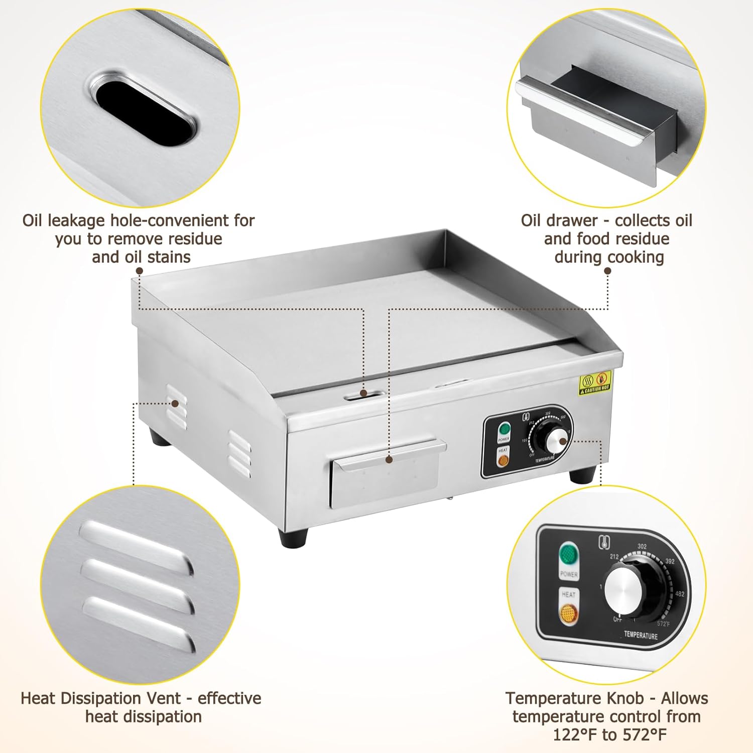 Plancha eléctrica de 30 pulgad - Outdoor Power Grill reseña y precio