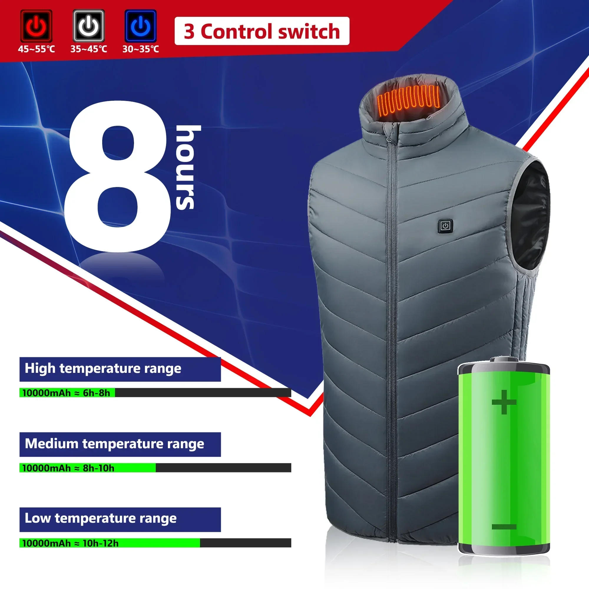 21 chaleco calefactable, chaqu - Outdoor Power Pedestal reseña y precio