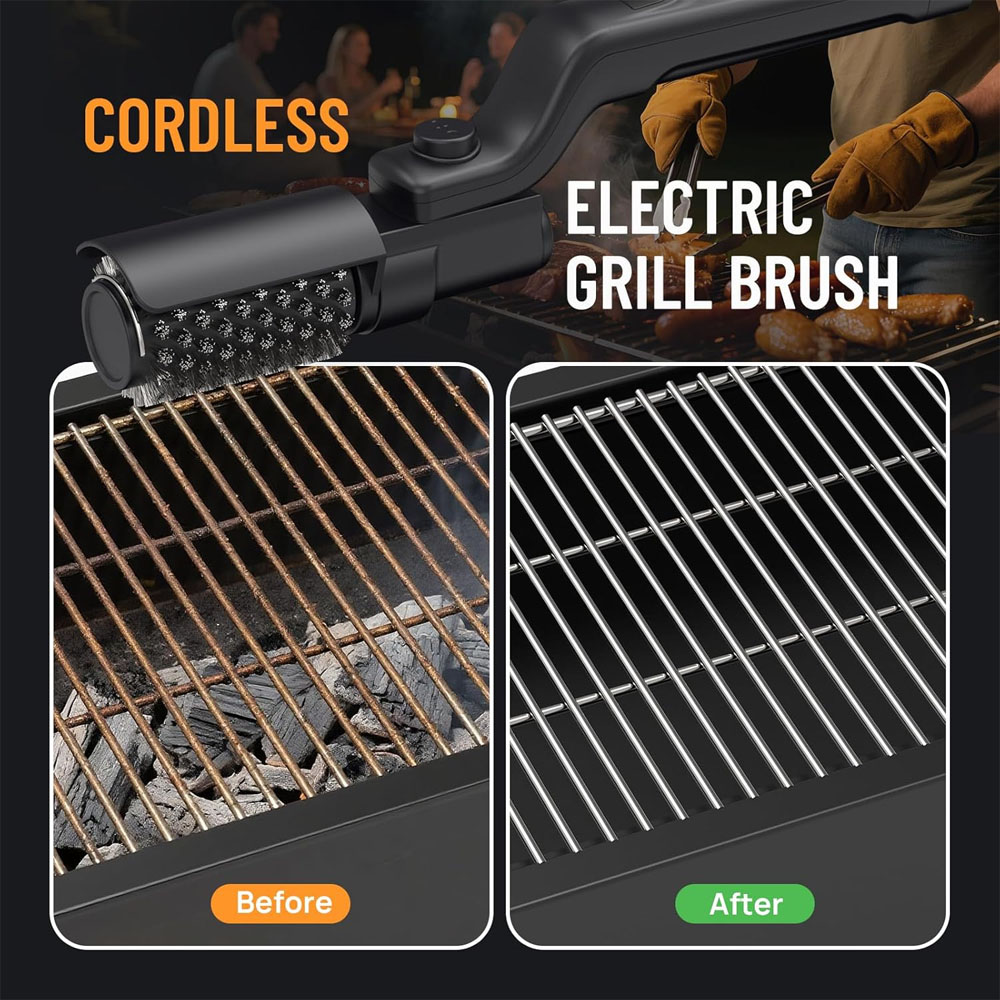 Cepillo para parrilla eléctric - Outdoor Power Grill reseña y precio