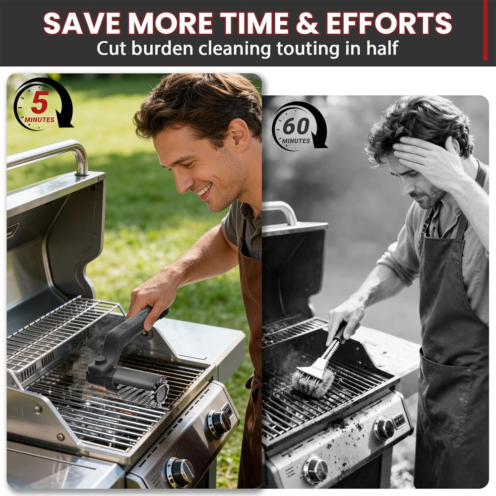 Cepillo para parrilla eléctric - Outdoor Power Grill reseña y precio